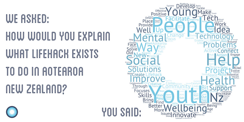 Lifehack Crowdsourced Community Insights on Why We Exist - in a word cloud