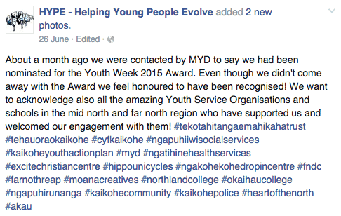 HYPE Facebook Status - Youth Week